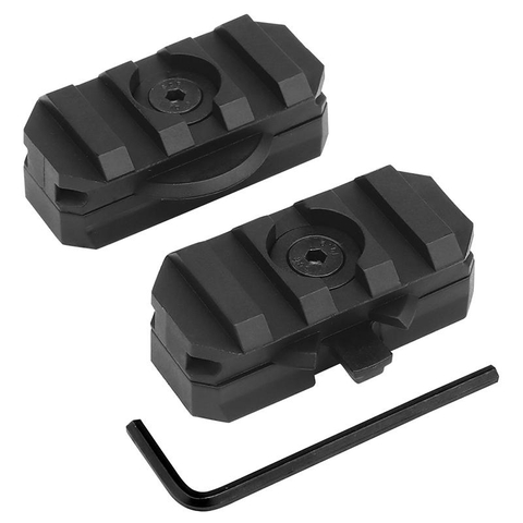 Adaptador de montagem de trilho lateral de capacete 360 ​​graus rotação tático Airsoft rápido 19 mm