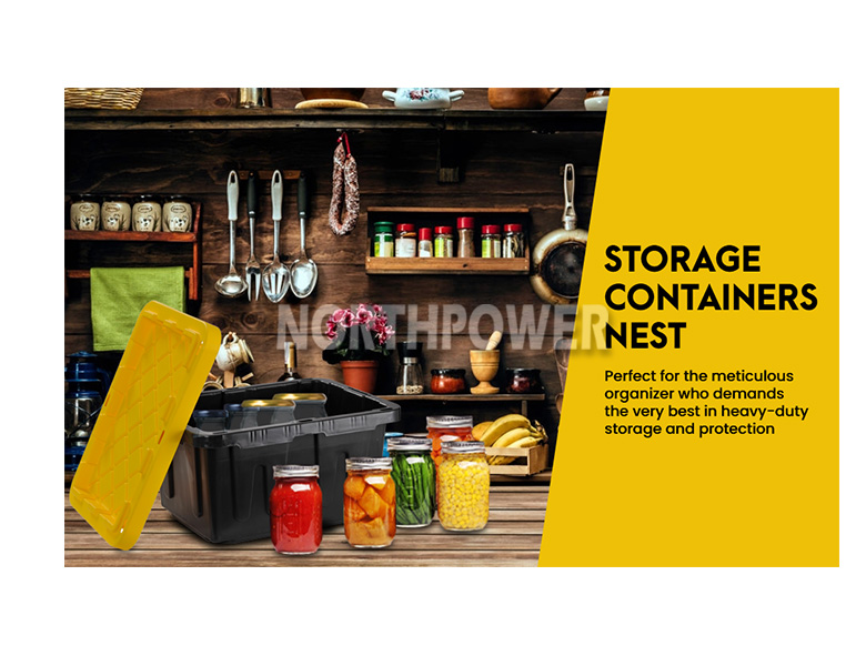 Caixa de armazenamento de 23 galões Caixa de armazenamento resistente