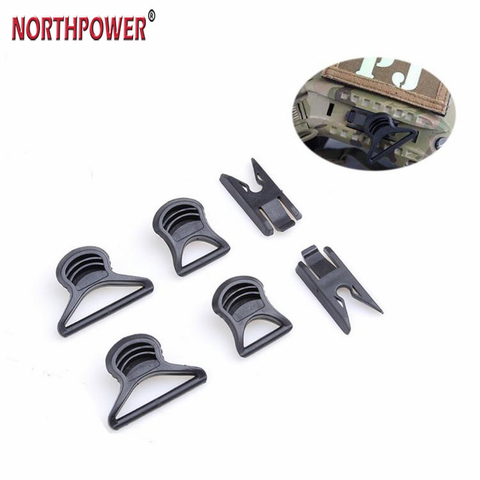 Conjunto de clipes giratórios com fivela de óculos militar de paintball airsoft para capacete rápido BJ PJ ACH MICH trilho lateral