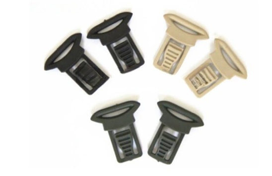 Clipes giratórios para óculos de capacete tático