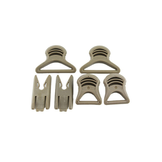 Conjunto de clipes giratórios com fivela de óculos militar de paintball airsoft para capacete rápido BJ PJ ACH MICH trilho lateral