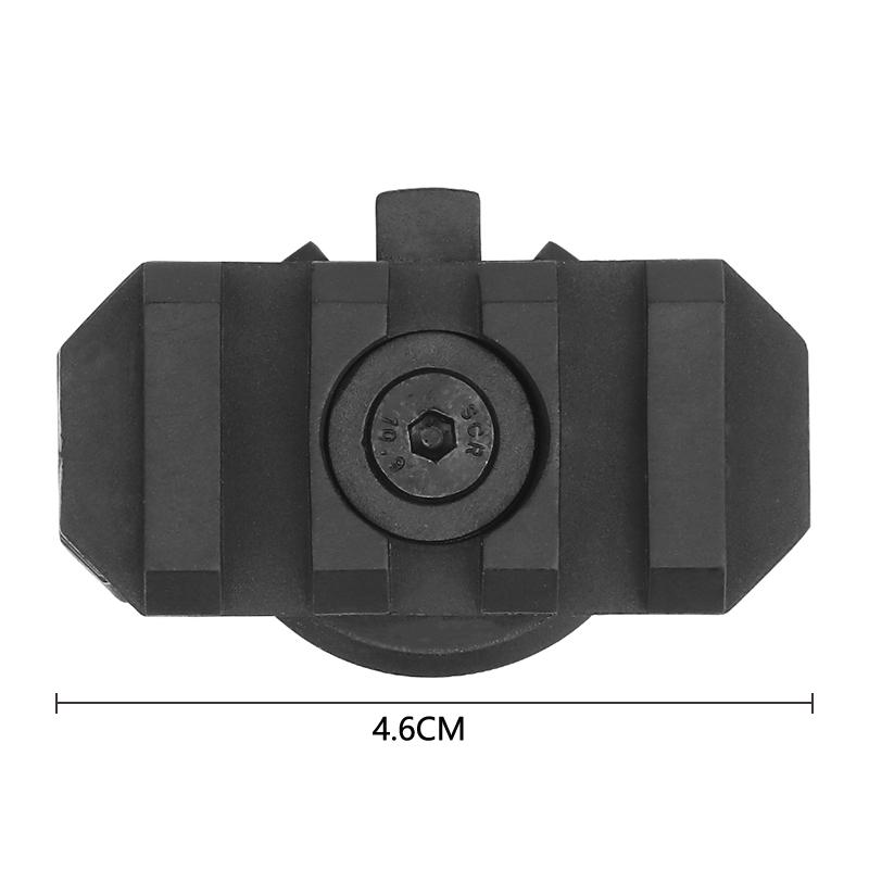 Adaptador de montagem de trilho lateral de capacete 360 ​​graus rotação tático Airsoft rápido 19 mm