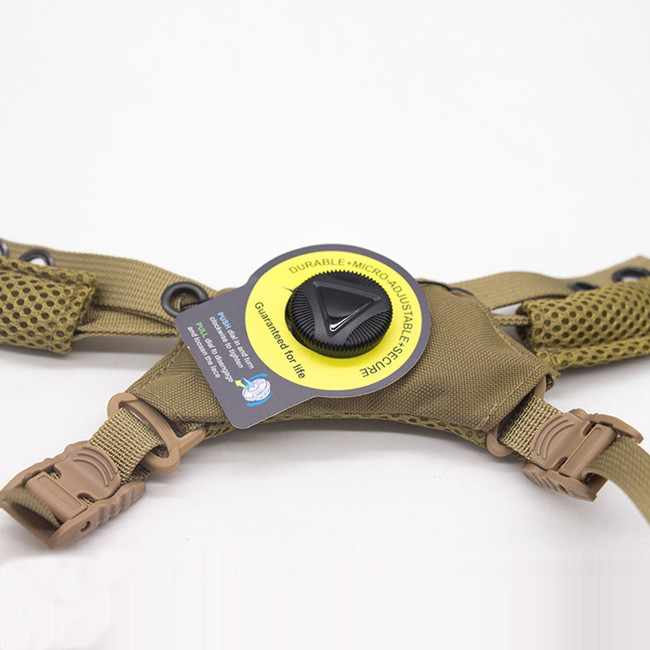 Alça de queixo com sistema de suspensão de mostrador para capacete tático para capacete Fast MICH Wendy BK Tan OD